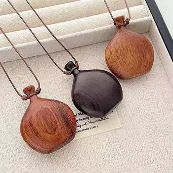 1 шт. Новый китайский милый подарок на день рождения деревянный винный горшок кулон длинное ожерелье выдвижная цепочка для свитера