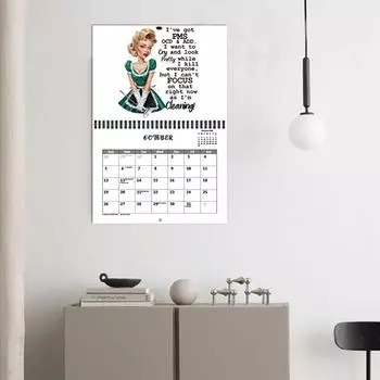 1 шт. Новый креативный забавный настенный календарь 2025 года для домохозяек, планировщик, календарь, классный настольный календарь для кошек и собак