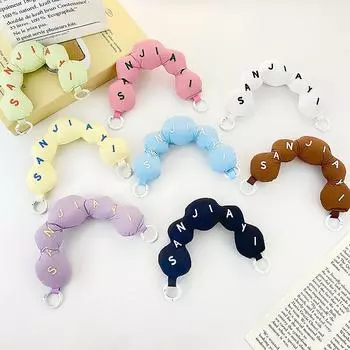 1 шт. новый милый персонализированный ремешок для сумки с подвеской в виде буквы, наполненный хлопком, ремешок для сотового телефона, цепочка для сотового телефона