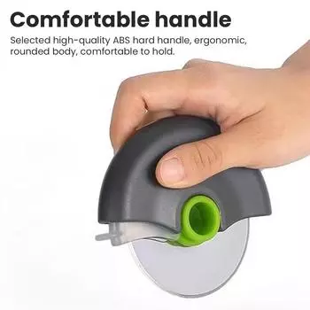 1 шт. Новый нож для пиццы с защитной крышкой для рук, съемный роликовый резак, нож для теста из нержавеющей стали, резак для пиццы, кухонные принадлежности красный