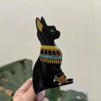 1 шт. Новый персонализированный египетский кот из уксусной кислоты для выдергивания волос, милая европейская и американская заколка для волос кошка и аксессуары