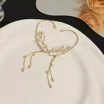 1 шт. новый персонализированный модный зажим для ушей с кисточкой и кисточкой из супер сверкающего циркона для женщин