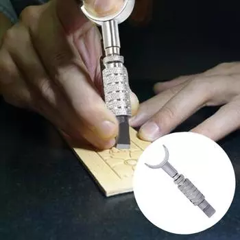 1 шт. Новый полезный регулируемый DIY ручной вращающийся инструмент для резьбы по коже поворотный нож лезвие набор инструментов серебряный
