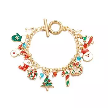 1 шт. Новый рождественский браслет, креативный снежный Санта-колокольчик, тянущий браслет, подарок для влюбленных, аксессуары для еврея Q7Q9 C-1pcs