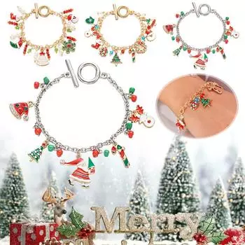 1 шт. Новый рождественский браслет, креативный снежный браслет с колокольчиком Санты для друга, подарочный венок, любитель Pulli T1W9 B-1pcs