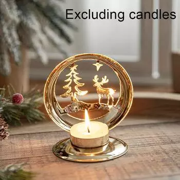 1 шт. новый рождественский скандинавский настольный золотой железный подсвечник проектор ветряная лампа украшения