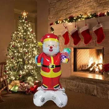 1 шт. новый стиль костюм карты Рождество Санта-Клаус праздничная атмосфера большой размер украшение для вечеринки