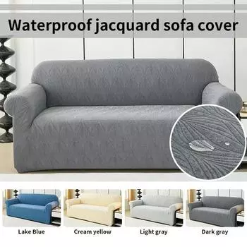 1 шт. новый жаккардовый чехол для сиденья дивана эластичный чехол для дивана для гостиной защитный съемный моющийся чехол 1 Seater светло-серый