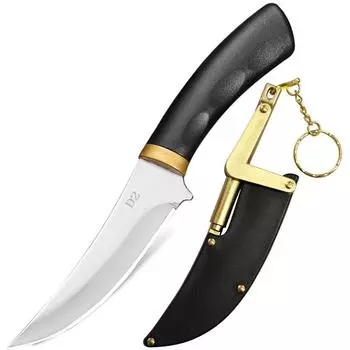 1 шт. Нож для фруктов, бытовой портативный маленький нож, тесак для барбекю, многофункциональный нож для очистки кожуры, острый слайсер WITH COVER чёрный