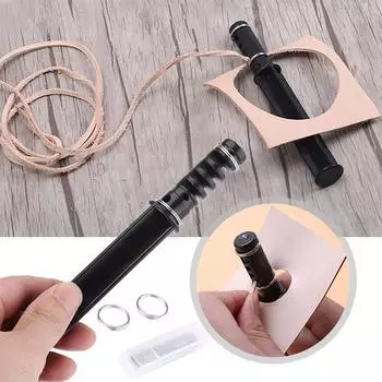 1 шт., нож для кожаного шнура «сделай сам», ручной вращающийся резак для проволоки, кожаный ремешок, инструменты для рукоделия, нож для шнура с 3 лезвиями чёрный