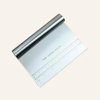 1 шт. Нож для теста, мерная шкала, разделитель для хлеба, измельчитель, многоцелевой нож для торта, пиццы, скребок для теста из нержавеющей стали 15x11.5cm