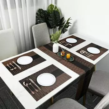 1 шт., обеденный коврик, роскошный декоративный коврик в скандинавском стиле, коврик для журнального столика, коврик для мисок и тарелок, украшение для дома 30X45cm чёрный