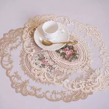 1 шт., обеденный стол, подставка для столовых приборов с вышивкой, европейский стиль, кружевная ткань, изоляционная пластина, коврик, противоожоговая подставка