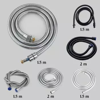 1 шт., общий шланг для душа для ванной комнаты, гибкий водопровод, 1,5 м, 2 м, смеситель высокой плотности, шланг для душа, аксессуары для ванной комнаты 1.5m серебряный