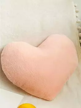 1 шт. Очаровательная розовая плюшевая подушка в форме сердца с героями мультфильмов - мягкая, уютная и декоративная подушка для комфорта в гостиной и спальне 32x40cm розовый