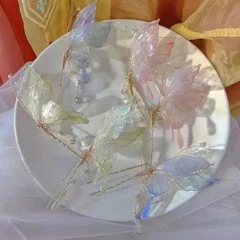 1 шт очаровательная заколка для волос в виде бабочки элегантные пластиковые аксессуары для волос в виде бабочки синий