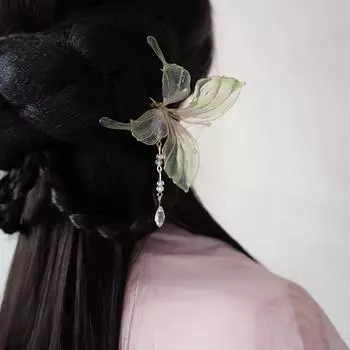 1 шт очаровательная заколка для волос в виде бабочки элегантные пластиковые аксессуары для волос в виде бабочки синий