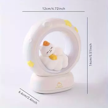 1 шт. Очаровательный ночник в виде спящего кота - ночники с зарядным устройством USB, диммером, мягким нежным свечением для спальни, идеальный подарок для мамы, девочек и мальчиков Sleeping Cat Lamp