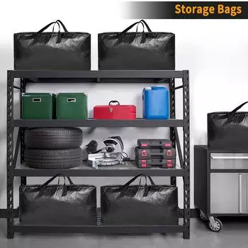 1 шт. очень большие водонепроницаемые сумки для багажа при переезде, сумка для покупок и белья, складная дорожная сумка для багажа, большая вместимость, органайзер для одеял чёрный