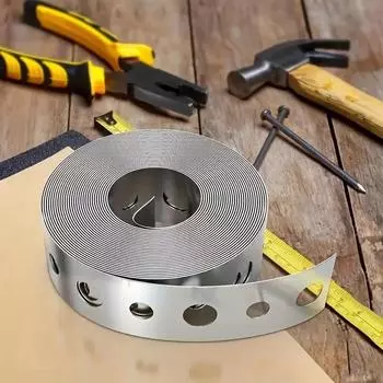 1 шт., оцинкованная стальная обвязочная лента с пробитыми отверстиями для подвешивания опор труб, воздуховодов и проводки – рулон 3/4 дюйма x 10 футов Pack of 1