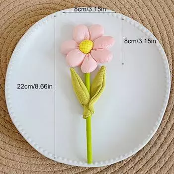 1 шт. Одиночный цветок Настольное украшение Искусственный цветок Креативные искусственные цветы Цветочная ветка Украшения 22см