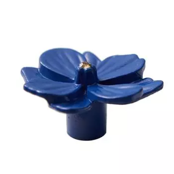 1 шт. одноотверстие ручки мебель цинковый сплав ручки для ящиков двери черная фурнитура ручки для шкафа красивый цветок черный красный