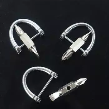 1 шт. однословная крестовая отвертка портативная двухсторонняя отвертка для наружного использования EDC мини брелок-подвеска