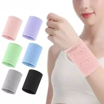 1 шт. однотонная баскетбольная защита запястья эластичная компрессионная износостойкая впитывающая пот дышащая защита запястья волейбол розовый