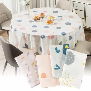 1 шт. однотонная домашняя свадебная вечеринка на день рождения украшение одноразовая скатерть круглая скатерть 180*180