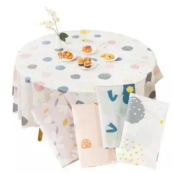 1 шт. однотонная домашняя свадебная вечеринка на день рождения украшение одноразовая скатерть круглая скатерть 180*180cm