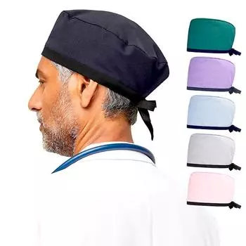 1 шт., однотонная хлопковая мягкая повязка на голову, медицинская шапочка, пышная шапочка для салона красоты, регулируемая рабочая униформа, хирургическая шапочка