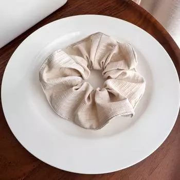 1 шт. Однотонная кремовая тканевая повязка на голову с колоном, простая и свежая клетчатая резинка для волос для женщины, аксессуары для волос