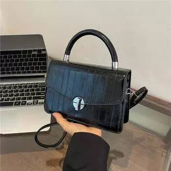 1 шт., однотонная маленькая квадратная сумка на одно плечо, модная винтажная сумка-мессенджер, женская сумка