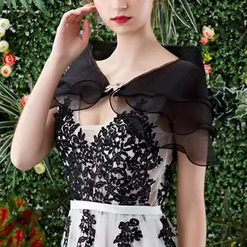 1 шт. однотонная модная тонкая стильная универсальная шаль на одно плечо с лесной системой свадебное платье с бантом на пуговицах