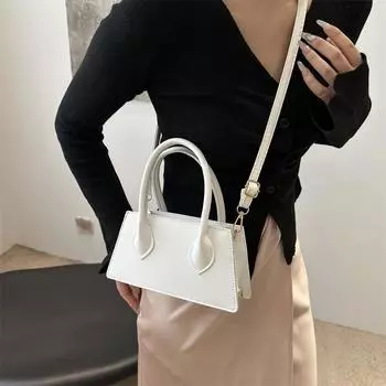 1 шт. однотонная сумка через плечо для женщин, модная сумка через плечо, в сумочку можно положить мобильный телефон