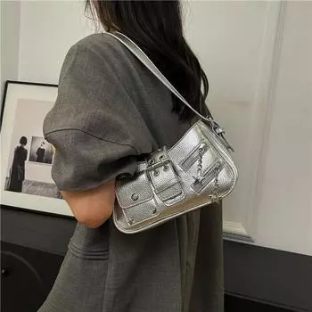 1 шт. однотонная сумка на одно плечо подмышкой, модная сумка-мессенджер, простая сумка для поездок на работу