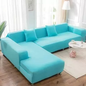 1 шт., однотонные чехлы для дивана для гостиной, эластичные L-образные угловые чехлы для диванов, чехлы для стульев, защита для мебели, домашний декор S ( AF-90-140cm)1PC