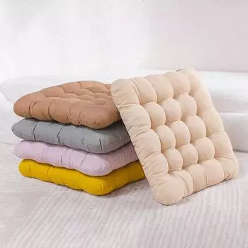 1 шт., однотонные подушки для сидений на шезлонге, толстый коврик для ягодиц на диване, полиэстер, для улицы, для дома, для офиса, украшения дома 40*40cm жёлтый