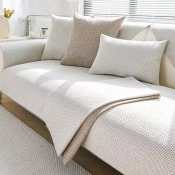 1 шт. однотонный чехол для диванного коврика, нескользящий хлопковый лен, диванная подушка для гостиной, универсальный чехол для дивана в форме буквы L, домашний декор A 70x70