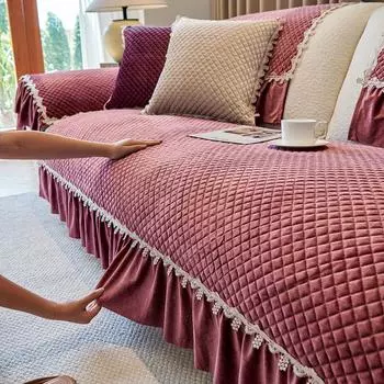 1 шт. однотонный коврик для дивана, простой чехол на четыре сезона, модный современный противоскользящий чехол для дивана, декор для гостиной 1seat 70x70cm