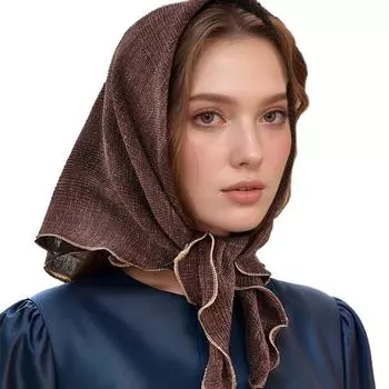 1 шт. однотонный литературный серебряный провод универсальный шелковый шарф корейская версия закручивающийся край платок полиэстер