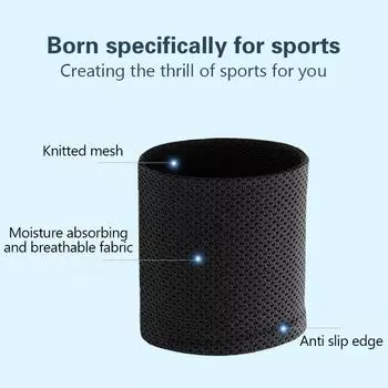 1 шт. охлаждающий ледяной бандаж на запястье, дышащий, теннисный, спортивный, для занятий спортом, йоги, волейбола, повязка от пота на руку S чёрный