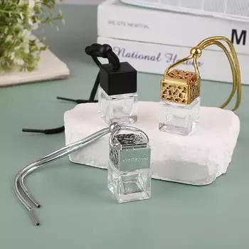 1 шт. окрашенный квадратный колпачок черный колпачок пустой флакон автомобильный диффузор эфирного масла ароматизатор освежитель воздуха аромат флакон духов украшение чёрный