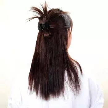 1 шт., окрашивание парика, крабовая шпилька для волос в корейском стиле, полузавязка, парик, коса, высокий хвост, заколка для волос, аксессуары для волос темно-коричневого