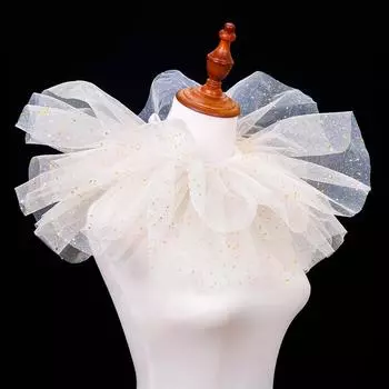 1 шт. Окружность шеи Маскарадная Пышная Сетчатая Вуаль Портрет Поддельный Воротник Клоун Темперамент Группа Представление Многоцветный