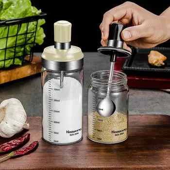 1 шт. Органайзер для банок для специй, аксессуар, сахарница, солонка, контейнер для приправ, коробки с ложками, принадлежности для хранения, коробки для специй