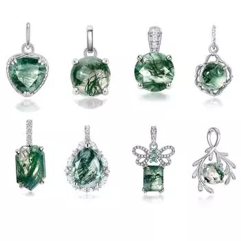 1 шт. Оригинальный кулон r для женщин, натуральный драгоценный камень, моховой агат, подарки на вечеринку, ювелирные украшения, бесплатная доставка, новый, без цепочки