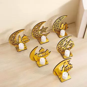 1 шт. Орнамент изящный домашний декор уютный декор Фестивальный сбор акриловый лунный подсвечник светодиодный