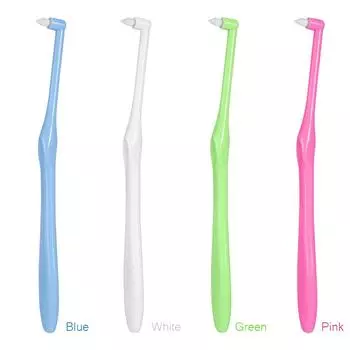 1 шт. ортодонтическая зубная щетка мягкая коррекция волос чистка щелей между зубами нить гигиена брекеты зубы инструмент для чистки Opsigenes синий