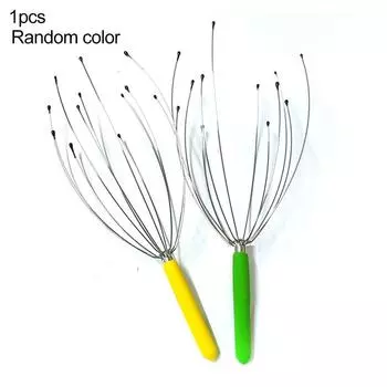 1 шт. Осьминог Голова Массажер Расслабляющий Массажер для Головы Головы Устройство Для Снятия Боли Массажер Для Тела Металл Унисекс S1X4 Multi-color-1Pcs